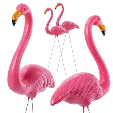 KADAX Flamingo-Figur, 83 x 36 cm, rosa, 2 Stk