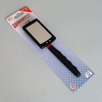 BGS Inspektionsspiegel Kontrollspiegel Teleskop Spiegel klapp und drehbar 2 LED