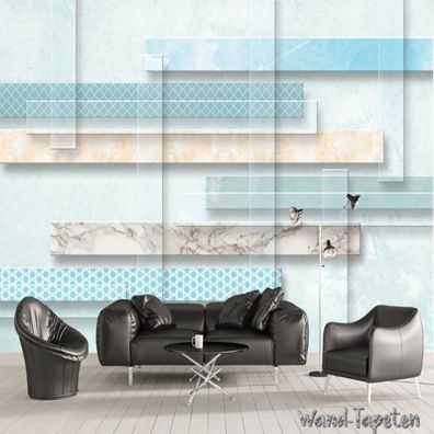 Vlies Fototapete Wandtapete Wandbilder 3D Transparente Glas und Metallsplei 3473