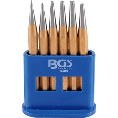 Durchtreiber-Körner-Satz Länge 120 mm, Ankörner Größe 1 - 5mm, 6-tlg