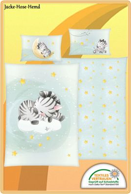 Babybettwäsche Babydecke Bettwäsche Kuscheldecke Decke - Zebra Wolke Sterne NEU