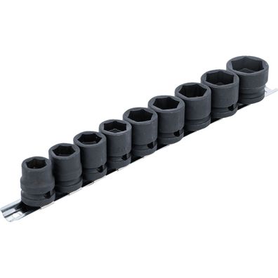 Kraft-Steckschlüssel-Satz Sechskant, extra flach, Antrieb (1/2"), SW 13 - 24 mm