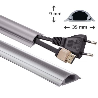 Hama PVC Kabelkanal 1m Kabelleiste Leitungskanal Kabel Kanal Wand Boden TV HiFi