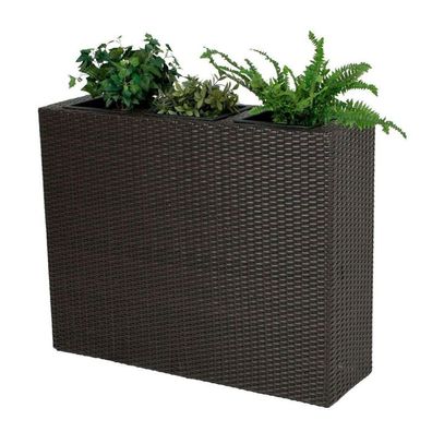 Raumtrenner, Rattan, mit 3 Einsätzen, Raumteiler
