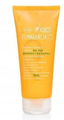 Ziaja Energie Duschgel & Badegel mit Kokosnuss und Orange, 200 ml - Langanhalten