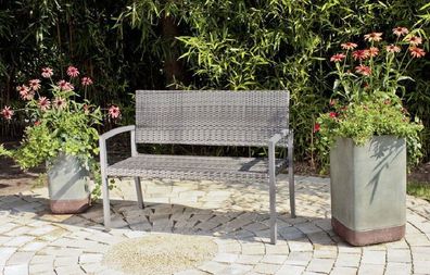 Parkbank Sanremo Rattan-Optik, Aluminium