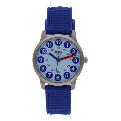 Boccia Uhr für Kinder 3373-06 Blau, Titan, Kautschuk
