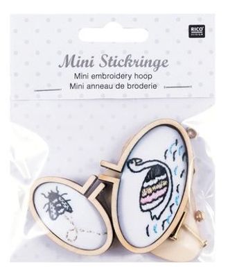Mini Stickring-Set - oval - breit