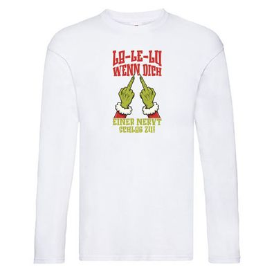La Le Lu | Weihnachten | Weihnachtsmuffel | Lichter vl9 Long Sleeve Weiß