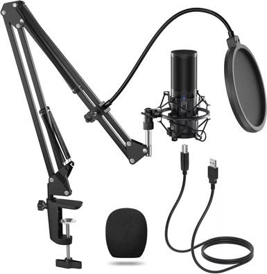 TONOR Q9 USB-Gaming-Mikrofon - Perfektes Kondensatormikrofon-Kit für Podcasting