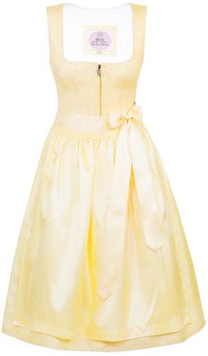 Dirndl Neubiberg 70cm Länge zitrone - Größe: 38
