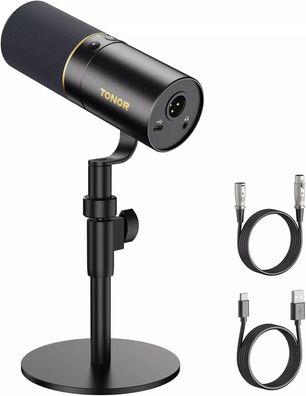 TONOR TD520S USB/XLR Dyn Mikrofon Klare Aufnahmen für Studio Podcast & Streaming
