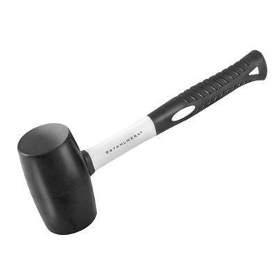 Stahlwerk Gummihammer 680 g Montagehammer mit Fiberglas-Griff Schonhammer