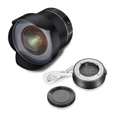Samyang Set Ultra Weitwinkel Objektiv AF 14mm F2,8 Nikon F & Lens Station