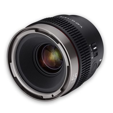Samyang V-AF 45mm T1,9 FE Video-Objektiv für Sony E Kameraobjektiv Autofokus 8K