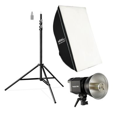 Walimex pro Studio Set 35W LED Studioleuchte 90x60cm Softbox 256cm Lampenstativ
