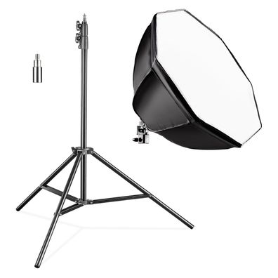 Walimex pro Octagon Softbox mit Lampenstativ LED Studioleuchte Fotostudio