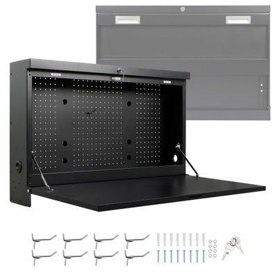 Wiltec Werkbank zur Wandmontage 50kg Werkzeugbank klappbar Werktisch Lochwand