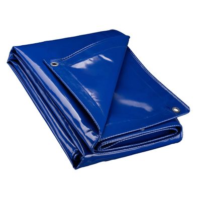 Wiltec Abdeckplane wetterfest blau 5x7m Polyester Gartenplane 650g/m² Ösen Plane