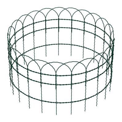 Wiltec Gartenzaun 0,65x25m Maschendrahtzaun grün Stahl PVC-beschichtet Drahtzaun