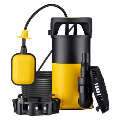 Wiltec 3in1 Flachsaugpumpe 1100W Schmutzwasserpumpe 18000l/h Tauchpumpe