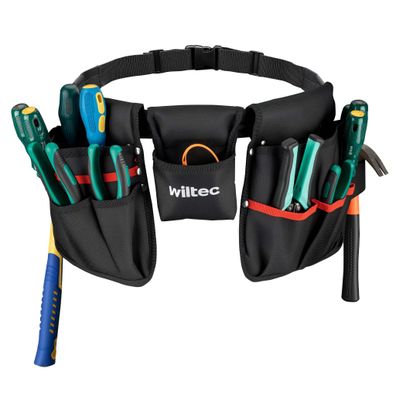 Wiltec Werkzeuggürtel 63,5x25,5cm Gürteltasche 23 Fächer Werkzeug Tasche