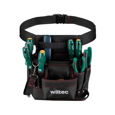 Wiltec Werkzeuggürteltasche 24x28cm Gürteltasche 7 Fächer Werkzeug Tasche