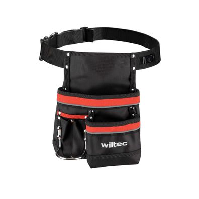 Wiltec Werkzeuggürteltasche 25x30cm Gürteltasche 5 Fächer Werkzeug Tasche