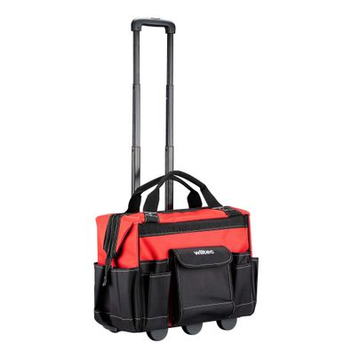 Wiltec Werkzeugtrolley 46x25x37cm Werkzeugkoffer 19 Fächer Werkzeug Trolley