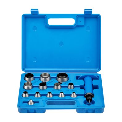 Wiltec Lochstanzer Set 13 in 1 Locheisensatz Stanzeisen 5-35mm Stahl Locheisen
