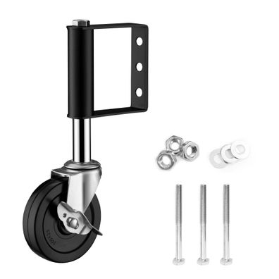 Wiltec Torrolle bis 100kg Bremse Schiebetorrolle Gummirad Laufrolle Schiebetor