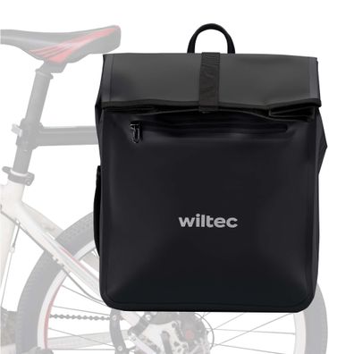 Wiltec Gepäckträgertasche schwarz 22l Fahrradtasche Gepäckträger Gepäcktasche