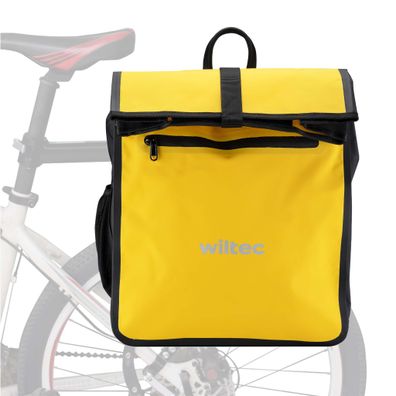 Wiltec Gepäckträgertasche gelb 22l Fahrradtasche Gepäckträger Gepäcktasche