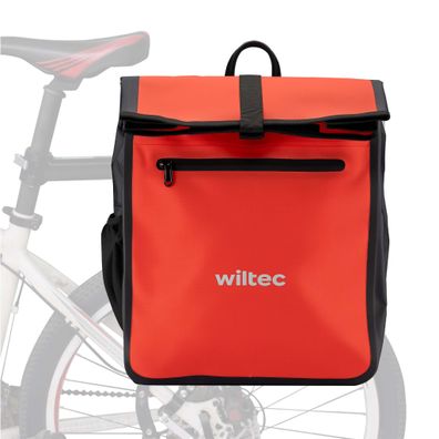 Wiltec Gepäckträgertasche rot 22l Fahrradtasche Gepäckträger Gepäcktasche