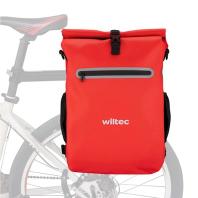 Wiltec Gepäckträgertasche rot 20l Fahrradtasche Rucksack Gepäcktasche