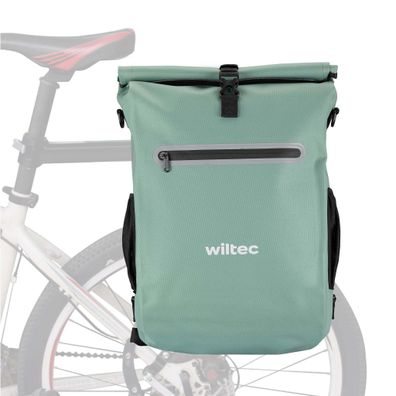 Wiltec Gepäckträgertasche grün 20l Fahrradtasche Rucksack Gepäcktasche