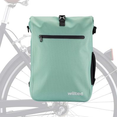 Wiltec Gepäckträgertasche mintgrün 25l Fahrradtasche Rucksack Gepäcktasche