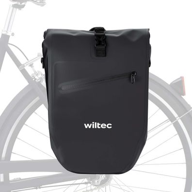 Wiltec Gepäckträgertasche schwarz 28l Fahrradtasche Gepäckträger Gepäcktasche