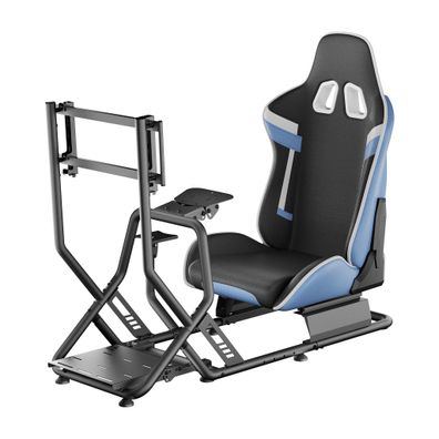 Wiltec Rennsimulator Racing Cockpit mit Gaming Sitz Sim Racing Auto Simulator