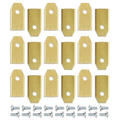Wiltec Rasenroboter Messer Set Titan V1 35x18mm 18 Stück Mähroboter Rasenmäher