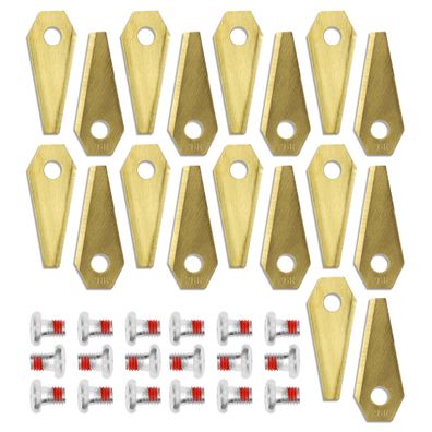 Wiltec Rasenroboter Messer Set Titan 49x19mm 18 Stück Mähroboter Rasenmäher