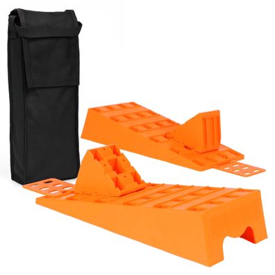 Wiltec Auffahrkeil 2er Set Wohnwagen Stufenkeil 3,5t Ausgleichskeil Wohnmobil