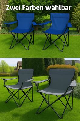 2er Set Campingstuhl Clifton inkl. Tasche Angelstuhl Faltstuhl Faltbar 120kg