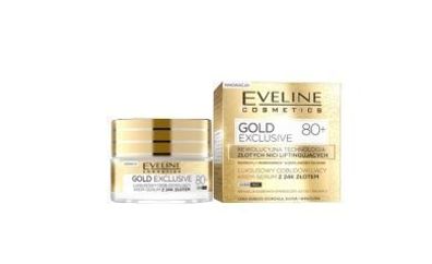Eveline Gold Lift Expert regenerierende Creme-Serum 80+ mit 24 Karat Gold fuer Tag un
