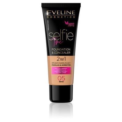 Eveline Cosmetics Selfie Time Abdeckendes Feuchtigkeits-Make-up und Concealer 05