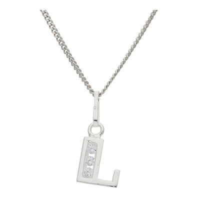 JuwelmaLux Anhänger Buchstabe "L" 925/000 Silber mit synth. Zirkonia JL16-02-0567
