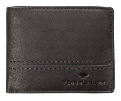 kleine Tom Tailor Börse Ledergeldbörse braun Scheintasche