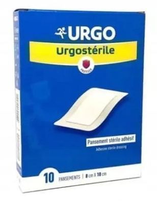 Urgosterile Sterilkompressen 8 cm x 10 cm, Packung mit 10 Stueck
