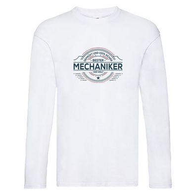 Geprüft und sicher: Mechaniker | KFZ | Werkstatt Long Sleeve Weiß