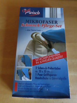 Mikrofaser Schmuck-Pflege-Set opti wisch(Original Verpackt) 2St + Griffspuren-Handsch